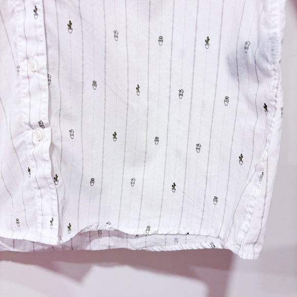 SIMONS White button down shirt with cactus - Picture 7 of 9